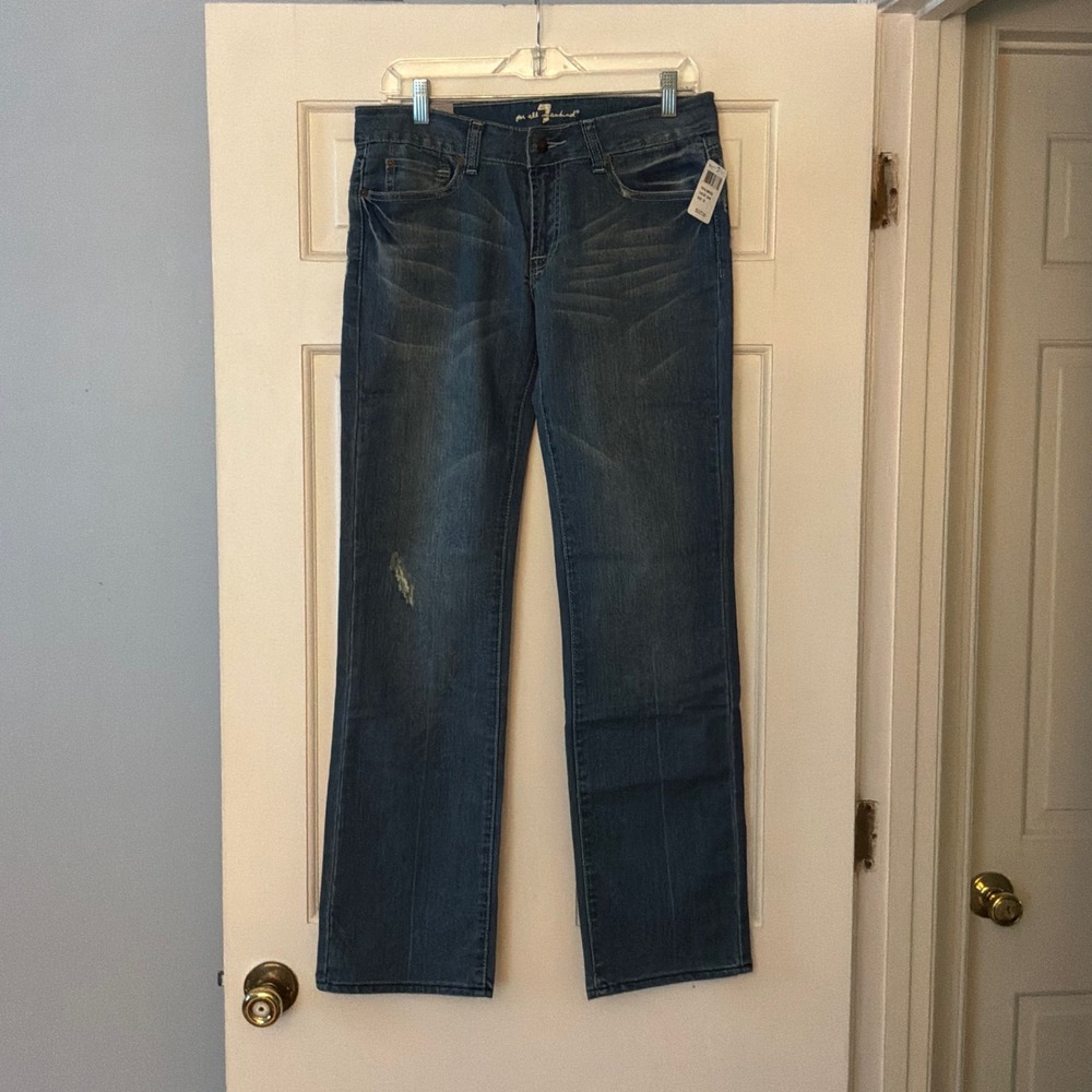 7 For All Mankind Standard Classic Straight Leg Jeans T519LNM625S Blue 29 NEW